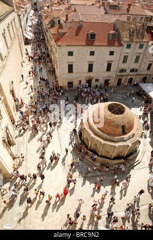 Folla di Dubrovnik, Croazia Foto Stock