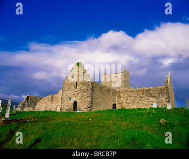 Burrishoole Priory, vicino a Newport, Co Mayo, Irlanda, 15esimo secolo priorato domenicano Foto Stock