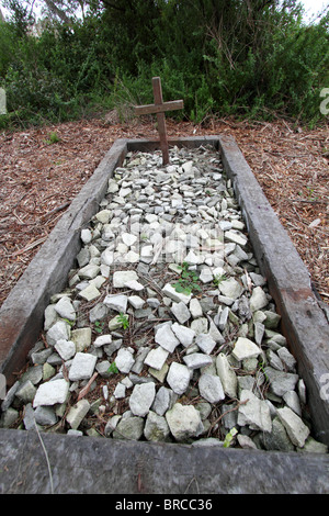 BASIC AUSTRALIAN CONVICT GRAVES COLLINS INSEDIAMENTO TRUSTY SULLIVAN BAY Penisola di Mornington VICTORIA AUSTRALIA BDB Foto Stock