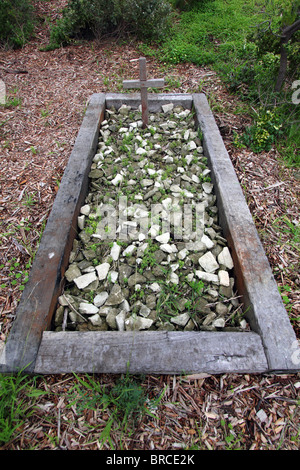 BASIC AUSTRALIAN CONVICT GRAVES COLLINS INSEDIAMENTO TRUSTY SULLIVAN BAY Penisola di Mornington VICTORIA AUSTRALIA BDB Foto Stock