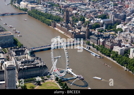 Fotografia aerea di BA London Eye Foto Stock