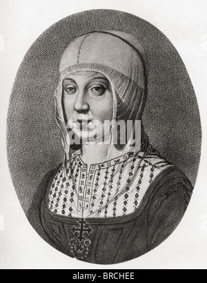 Isabella I di Castiglia, 1451 a 1504. Regina di Castiglia e León. Foto Stock