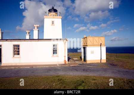 Faro Esha Ness, isole Shetland, Scozia Foto Stock