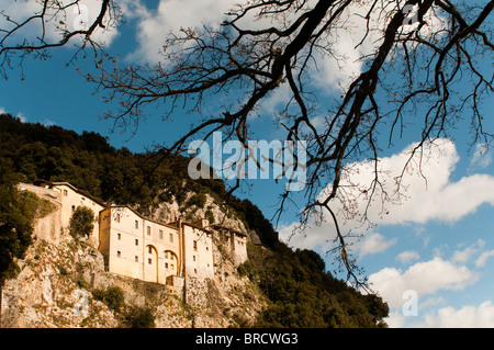 Santuario Francescano di Greccio, Greccio, Rieti, Lazio (Lazio), Italia, Europa. Foto Stock