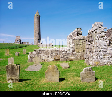 Co Fermanagh, Isola Devenish 12C Round, Torre Abbazia Agostiniana Foto Stock