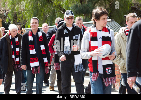 Australian Football League Grand Final sostenitori, Melbourne Cricket Ground, Melbourne, Victoria, Australia Foto Stock