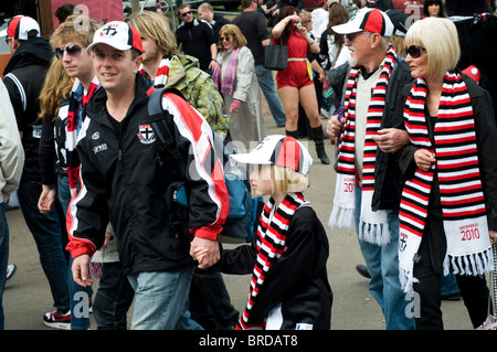 Australian Football League Grand Final sostenitori, Melbourne Cricket Ground, Melbourne, Victoria, Australia Foto Stock