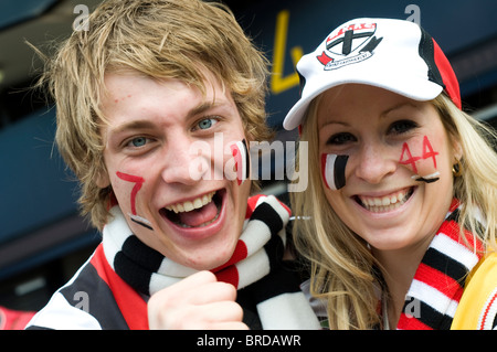 Australian Football League Grand Final sostenitori, Melbourne Cricket Ground, Melbourne, Victoria, Australia Foto Stock