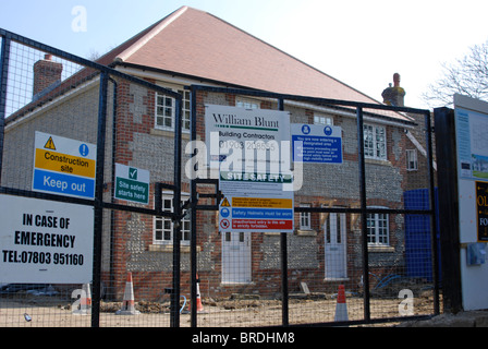 Case in costruzione (Ferring West Sussex area di conservazione) Foto Stock