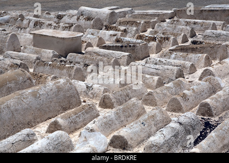 Ebrei o cimitero ebraico della Mellah o Quartiere Ebraico Fez Fes Marocco Foto Stock