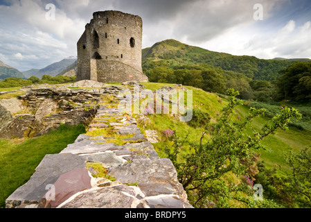 Dolbadarn Castle, Llanberis Pass, Gwynedd, Snowdonia National Park, North Wales, Regno Unito Foto Stock