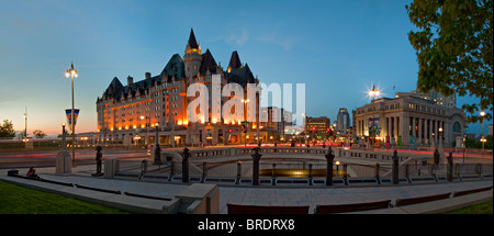 Chateau Laurier Hotel Panorama, Ottawa, Ontario, Canada Foto Stock