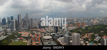 Lo skyline di Singapore, Pano Foto Stock
