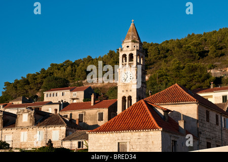 La chiesa romanica di San Jurje, San Giorgio, Kut, Vis, Dalmazia, Croazia Foto Stock