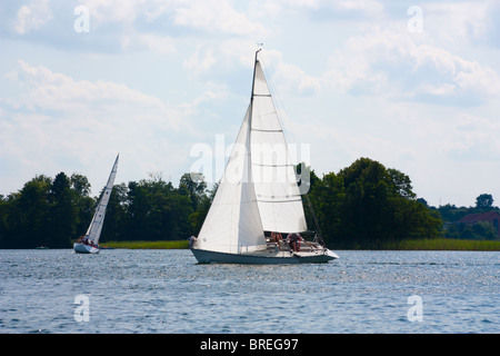 Barca sul Lago Foto Stock