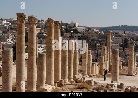 Le rovine Romane di Jerash, Giordania, Medio Oriente. Foto Stock