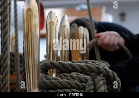 Tall Ships Race 2010 tra Kristiansand e Hartlepool a bordo della Christian Radich Foto Stock