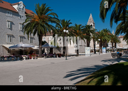 Passeggiata principale, Trogir, Dalmazia, Croazia Foto Stock