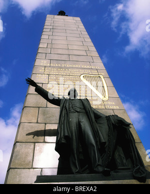 Parnell monumento, O'connell Street, Dublin, Co Dublin, Irlanda, fondatore della irlandese partito parlamentare Foto Stock