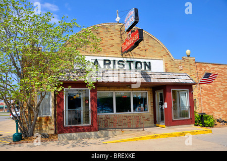 Storico Caffè Ariston lungo la Route 66 Litchfield Illinois Foto Stock