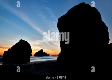 Tramonto a pistola River State Park, Oregon Foto Stock