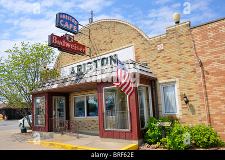 Storico Caffè Ariston lungo la Route 66 Litchfield Illinois Foto Stock