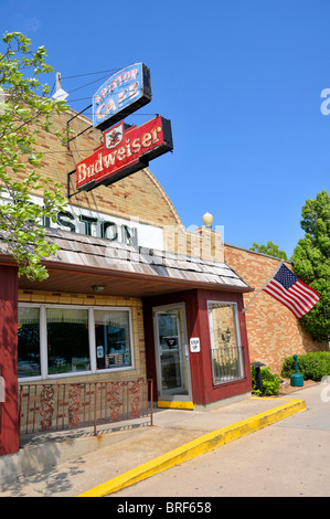 Storico Caffè Ariston lungo la Route 66 Litchfield Illinois Foto Stock