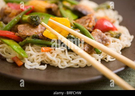 Delizioso wok Foto Stock