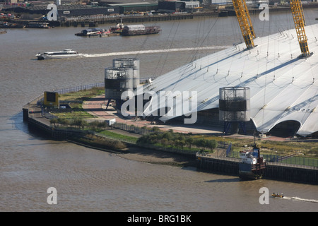 Una vista della parte dell'O2 Arena di Docklands di Londra Foto Stock