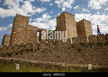 Castillo de Trujillo, Cáceres, Extremadura, España Castello di Trujillo, Caceres, Estremadura, Spagna Foto Stock