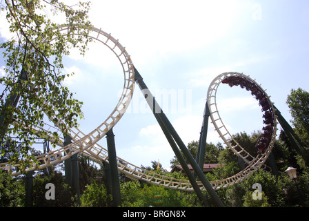 Dettaglio del roller coaster al parco tematico Efteling Kaatsheuvel Paesi Bassi Foto Stock