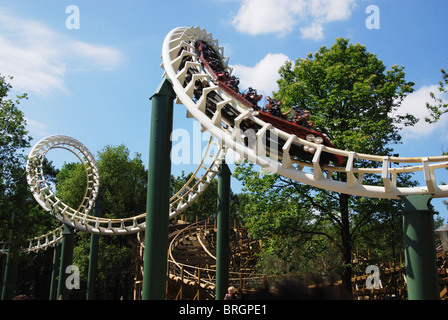 Dettaglio del roller coaster al parco tematico Efteling Kaatsheuvel Paesi Bassi Foto Stock