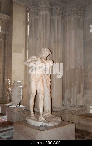 Sileno con Bacco nelle sue mani , opera romana del II secolo D.C. Foto Stock