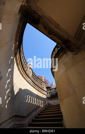 Scala di pietra, Palazzo Zwinger di Dresda, Sassonia, Germania Foto Stock