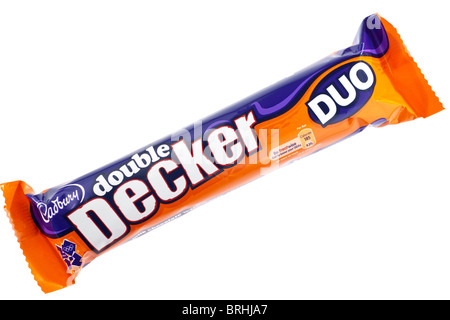 Cadbury double decker duo barra di cioccolato con involucro Foto Stock