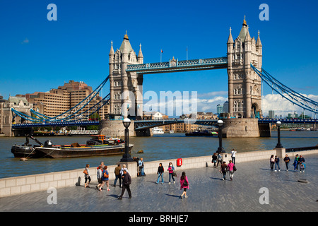 Europa, Regno Unito, Inghilterra, Londra, il Tower Bridge Foto Stock