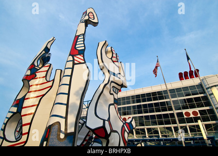 'Monument Au Fantome' scultura di Jean Dubuffet (1901-1985) al Discovery verde in Houston, Texas, Stati Uniti d'America Foto Stock