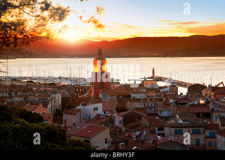 L'Europa, Francia, Var, St Tropez al tramonto Foto Stock