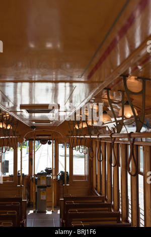 Ybor City, FL - Luglio 2009 - interno di un TECO la linea tram a Ybor City zona di Tampa, Florida Foto Stock