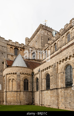 Romsey abbey, chiesa parrocchiale di Santa Maria e San Ethelflaeda Foto Stock