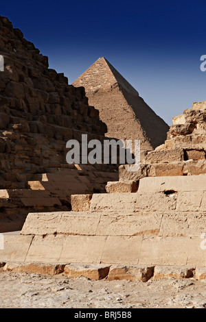 Piramide di Chephren in Giza, Cairo, Egitto, Arabia e Africa Foto Stock