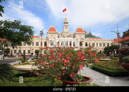 Hi-Minh City Hall di Saigon. Foto Stock