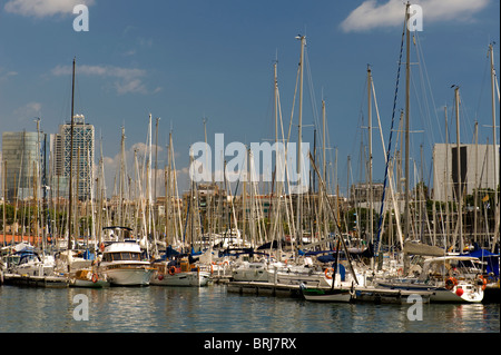 Paese Spagna yacht nel mar Mediterraneo Porto Barcelona Foto Stock