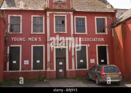 Abbandonati i giovani uomini dell Associazione Cristiana edificio ( YMCA ) a Whitehaven , Cumbria , in Inghilterra , Gran Bretagna , Regno Unito Foto Stock