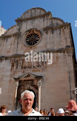 Una bella veduta della chiesa di San Salvatore. La Chiesa è stata costruisce appositamente tra il 1520 e il 1528 dall'architetto Petar Andrijich di Korcula. Foto Stock