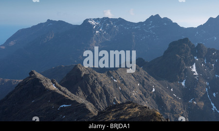 Il Cuillin Ridge fom Bruach na Frithe Foto Stock