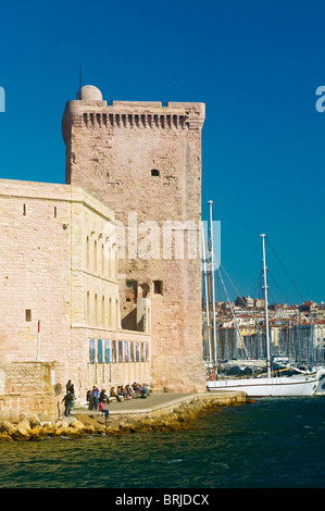 Entrata del porto vecchio,FORT SAINT JEAN, Marsiglia Provenza, FRANCIA Foto Stock