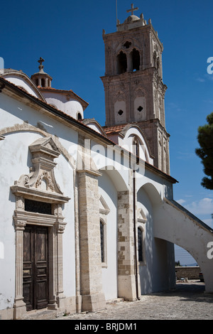 La Chiesa di Santa Croce nel villaggio di Pano Lefkara, noto per la sua straordinaria pizzi, ricami e artigianato in argento Foto Stock