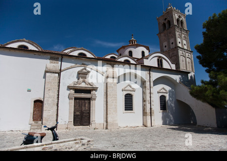 La Chiesa di Santa Croce nel villaggio di Pano Lefkara, noto per la sua straordinaria pizzi, ricami e artigianato in argento Foto Stock