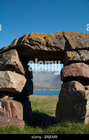 La Groenlandia, Igaliku (aka Igaliko). Rovine di Gardar. Foto Stock